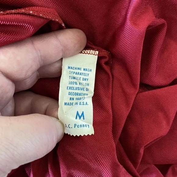 Vintage JC PENNY Red Nightgown & Robe  PEIGNOIR SET - Picture 6 of 7